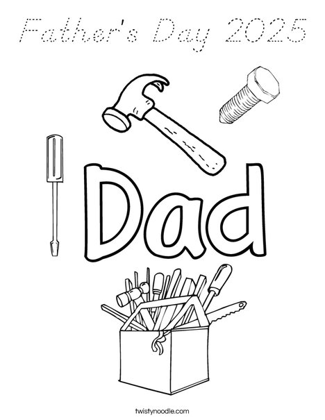 Father's Day 2016 Coloring Page