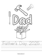 Father's Day 2025 Handwriting Sheet