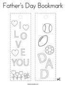 Father's Day Bookmark Coloring Page