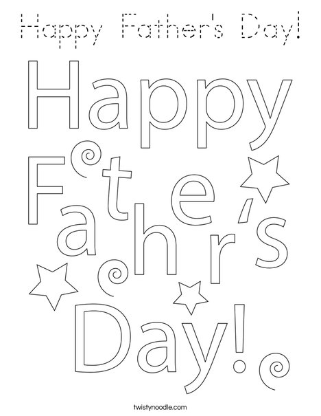 Father's Day Gift Tag Coloring Page