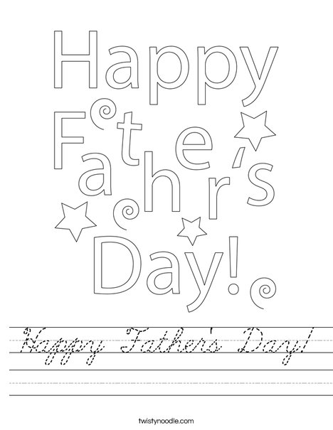 Father's Day Gift Tag Worksheet