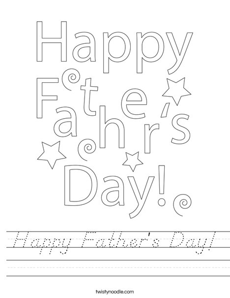 Father's Day Gift Tag Worksheet