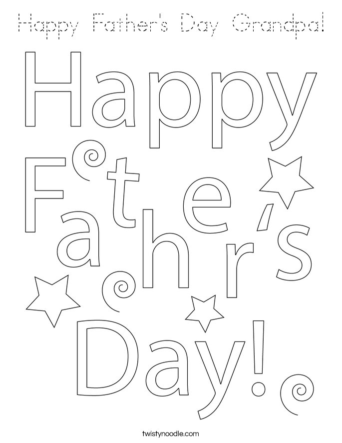 Happy Father's Day Grandpa! Coloring Page