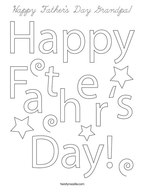 Father's Day Gift Tag Coloring Page