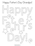 Happy Father's Day Grandpa!Coloring Page