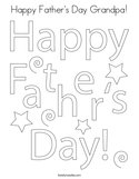 Happy Father's Day Grandpa Coloring Page