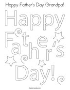 Happy Father's Day Grandpa Coloring Page