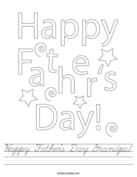 Father's Day Gift Tag Worksheet