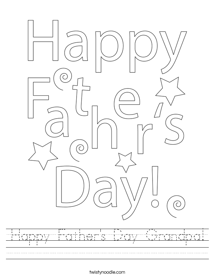Happy Father's Day Grandpa! Worksheet