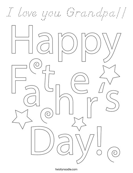 Father's Day Gift Tag Coloring Page