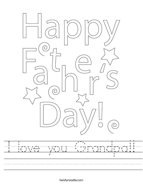 Father's Day Gift Tag Worksheet