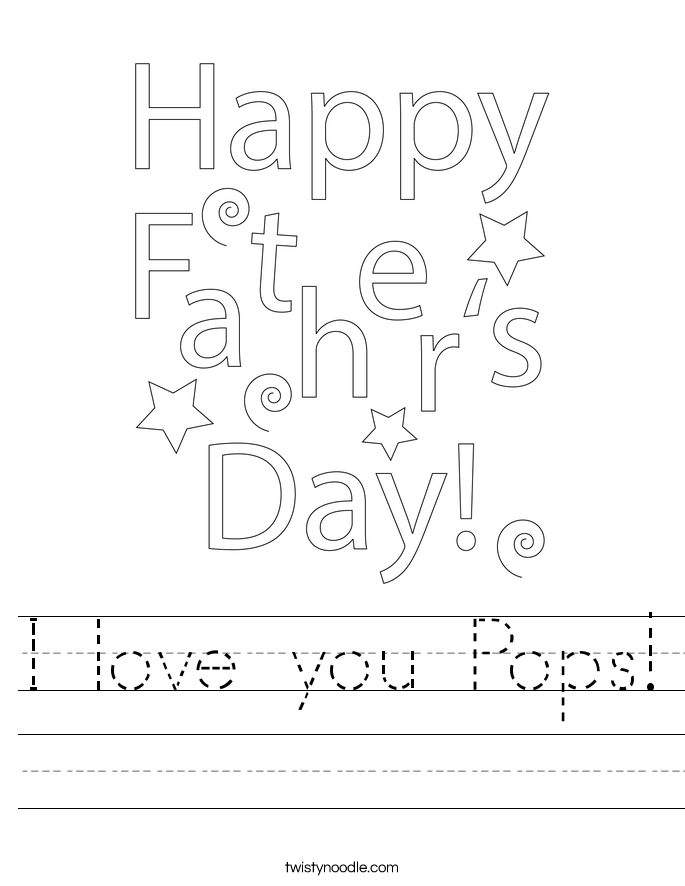 I love you Pops! Worksheet