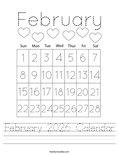 February 2026 Calendar Worksheet