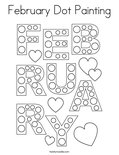 February Dot Painting Coloring Page