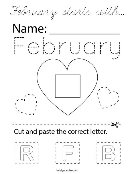 February starts with... Coloring Page