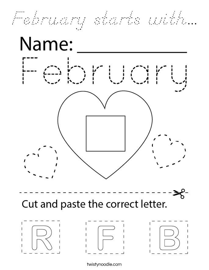 February starts with... Coloring Page