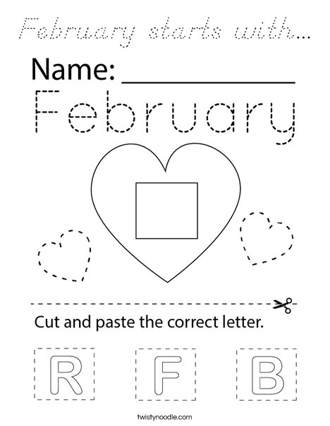 February starts with... Coloring Page