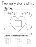 February starts with Coloring Page