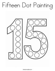 Fifteen Dot Painting Coloring Page
