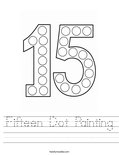 Fifteen Dot Painting Worksheet