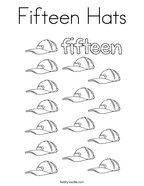 Fifteen Hats Coloring Page