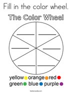 Fill in the color wheel Coloring Page