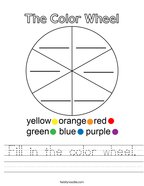 The Color Wheel Worksheets Twisty Noodle