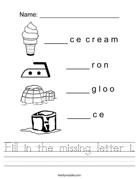 Fill in the missing letter i Worksheet