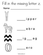 Letter Z Coloring Pages Twisty Noodle Letter Z Coloring Pages Twisty Noodle