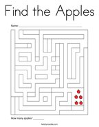 Find the Apples Coloring Page