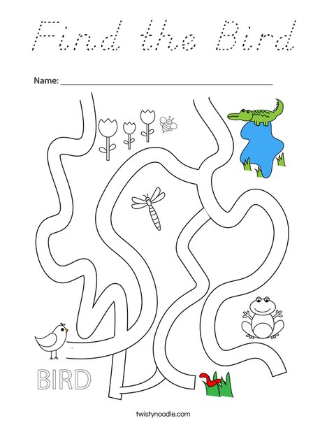 Find the Bird Coloring Page