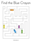 Find the Blue Crayon Coloring Page