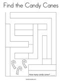 Find the Candy Canes Coloring Page