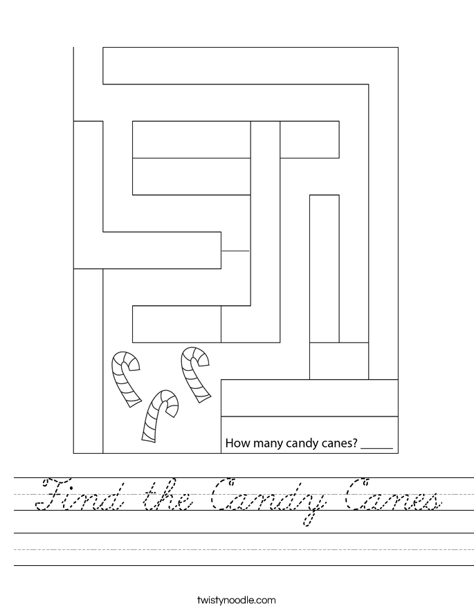 Find the Candy Canes Worksheet