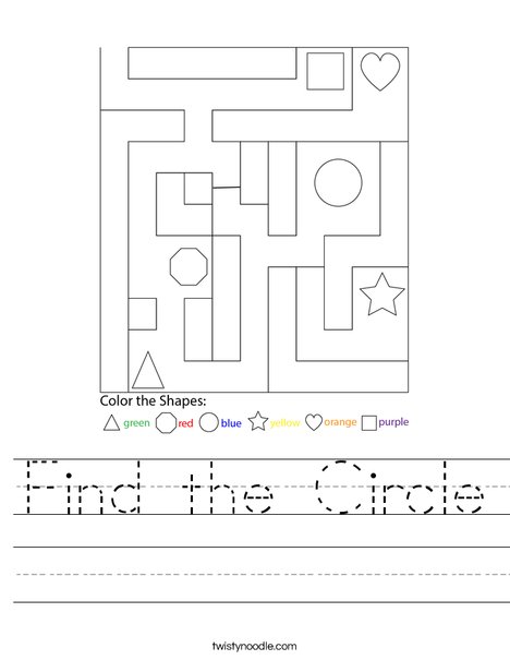 Find the Circle Worksheet