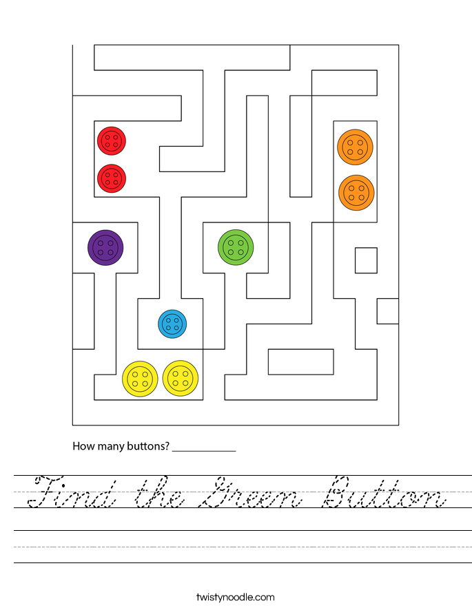 Find the Green Button Worksheet