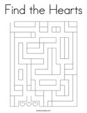 Find the Hearts Coloring Page