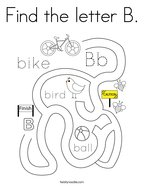 Find the letter B Coloring Page