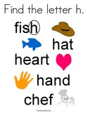 Find the letter h Coloring Page