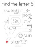 Find the letter S Coloring Page
