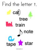 Find the letter t Coloring Page