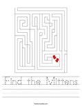Find the Mittens Worksheet