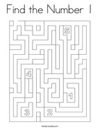 number 1 coloring pages twisty noodle