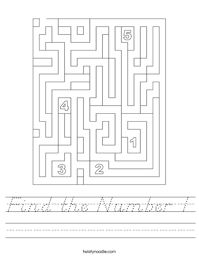 find-the-number-1-worksheet-d-nealian-twisty-noodle