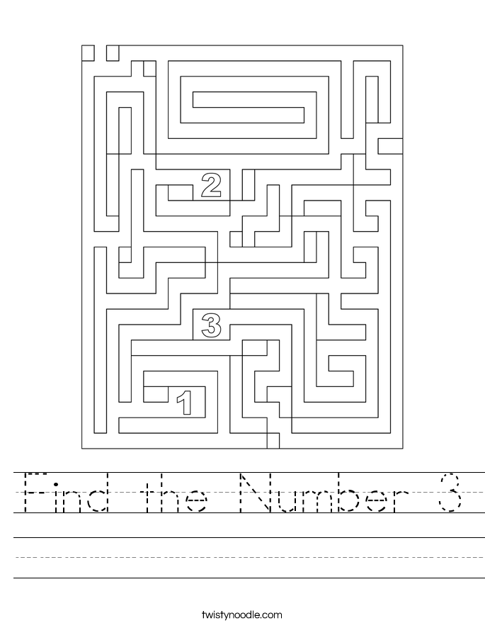 find-the-number-3-worksheet-twisty-noodle