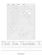 worksheet for kindergarten number 4 Find the Number 4 Handwriting Sheet