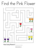 Find the Pink Flower Coloring Page
