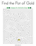 Find the Pot of Gold Coloring Page