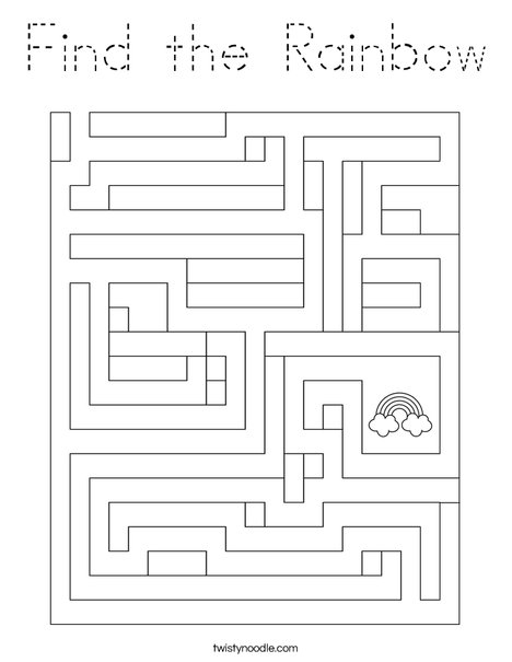 Find the Rainbow. Coloring Page