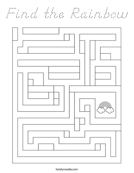 Find the Rainbow. Coloring Page